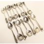 15x Yukon Figural sterling silver spoons 