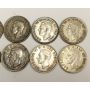 10x 1939 Canada Silver Dollars  VF+