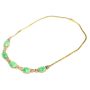 Burmese Jade+ 26 G/H VS/SI Diamonds 14K yg Lavaliere style necklace 