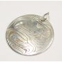 Northwest Coast carved Double Eagle sterling silver pendant