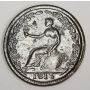 WE-8A6 Wellington 1814 Half Penny token lacquered long ago 