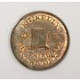1863 R T Kelly Civil War token NY store card Top Hat MS63 clipped 