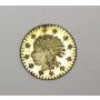 1853 California gold token indian 11.5mm round 