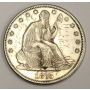 1875 CC Liberty seated half dollar 50C original 