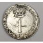 1689 four pence Great Britain 4d S3439 stop before G EF45