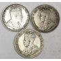 Newfoundland 1904H 20 cents rev. scratches 1912 20 cents & 1917 25 cents VG10