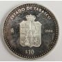 2004 Mexico tabasco $10 silver coin 