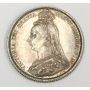 1887 Great Britain six pence Queen Victoria Jubilee head AU58