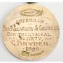 Greenock Port Glasgow & Gourock Ornithological Society 9K gold medal 1925
