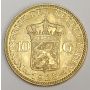 1925 Netherlands 10 Guilden gold coin Uncirculated