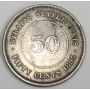 1895 Straits Settlements 50 cents VG10 details