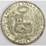 Peru Sol silver coin 1924 nice original EF45