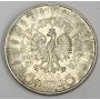 1936 Poland 5 Zlotych silver coin Jozef Pilsudski  AU55