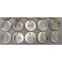 20x Canada 50 cents 1956 - 1965 20 coins AU to UNC 