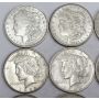 20x Morgan & Peace silver dollars 20 coins EF to AU