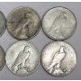 10x Peace silver dollars 10-coins