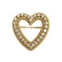 2.08 carats Diamond Heart brooch 18K yellow gold & Pt 13.9 grams 