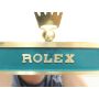 Rolex table Mirror brass and green enamel 