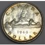 1948 Canada silver dollar nice original AU50+