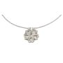 14 Karat white gold chain and 0.50 TCW Diamond Heart / Clover pendant