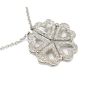 14 Karat white gold chain and 0.50 TCW Diamond Heart / Clover pendant