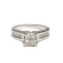 Ladies 14 Karat White Gold 0.56 Diamond Carat Engagment Ring 