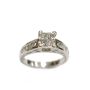 Ladies 14 Karat White Gold 0.56 Diamond Carat Engagment Ring 