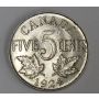 1924 Canada 5 cents AU50