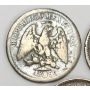 1902 Mexico 5 Centavos silver EF45 plus 1889 G6 & 1891 F12 5 Centavos 