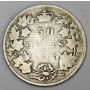 1872H Canada 50 cents AG/G