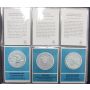 24 x Franklin Mint .925 silver coin-medals 1st edition Proofs 