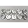 10x 1944 Canada 5 Cents Victory nickels all Choice UNC MS63 or better