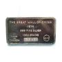 .999 1000 grains silver bar Great Wall of China s#43 Jacques Cartier Mint 1974