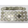 50x 1912-1936 Canada King George V 10 Cent coins 