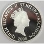2008 St Helena & Ascension £5 coin .925 RAF JOHN BRAHAM 