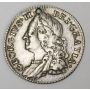 1757 Great Britain six pence silver coin small hole