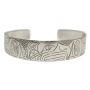 Northwest Coast carved silver bracelet EAGLE signed ND 