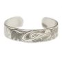 Northwest Coast silver carved bracelet Dennis Matilpi 