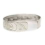 Northwest Coast silver hand carved bracelet Raven Eagle Whale 