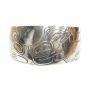 NW Coast carved silver bracelet with clasp WOLF with SEAL scene 