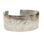 NWC carved silver bracelet HAWK SALMON RAVEN WHALE 