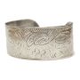 NWC carved silver bracelet Two Eagles signed L.Wilson 