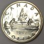1957 Canada silver dollar prooflike PL64