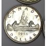 6x Canada silver dollars 1st Queen Elizabeth young head 