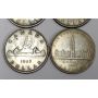 Canadas first three silver dollars 1935 1936 1937 & 1939 