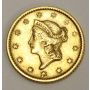 1852 Gold Dollar $1 Liberty type 1 gold coin