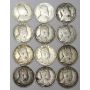 12x Canada 5 cents 2x1905 G/VG and 1906 5x1907 4x1910 VG-F 