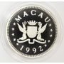 Macau 100 Patacas 1992 silver coin year of the Monkey 