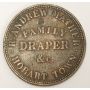 R Andrew Mather Draper Hobart Town Tasmania 1 penny token c 1860