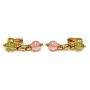 BULGARI 18K gold earrings yellow/green pink Tourmaline 